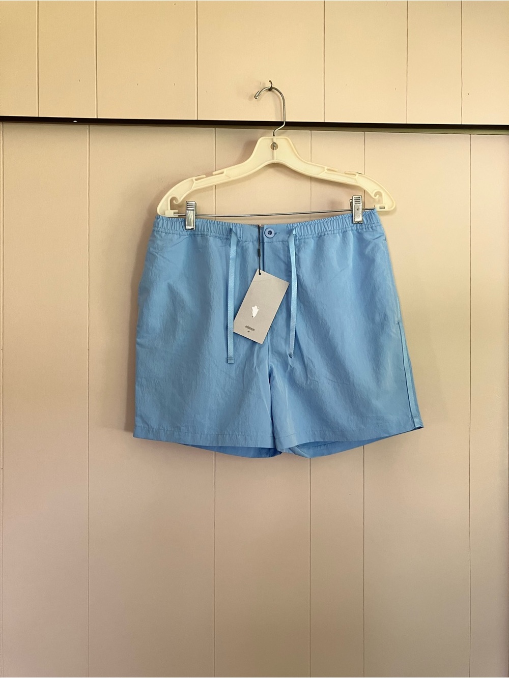 Minimum Light Blue Mens Drawstring Swim Shorts NWT Scandi Danish